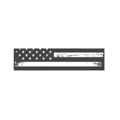 Grey And White American Flag Print Bed Runner