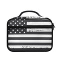 Grey And White American Flag Print Briefcase Bible Bag