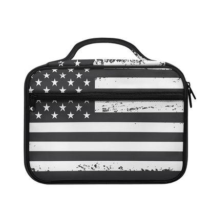 Grey And White American Flag Print Briefcase Bible Bag