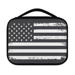 Grey And White American Flag Print Classic Bible Case