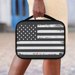 Grey And White American Flag Print Classic Bible Case