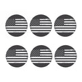 Grey And White American Flag Print Coaster Set