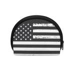Grey And White American Flag Print Coin Purse