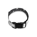 Grey And White American Flag Print Dog Collar