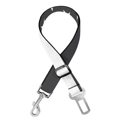 Grey And White American Flag Print Dog Seat Belt