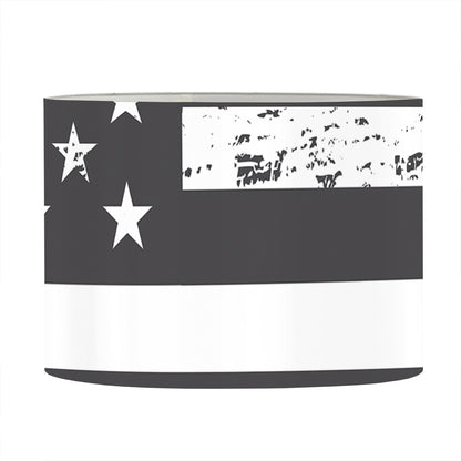 Grey And White American Flag Print Drum Lamp Shade