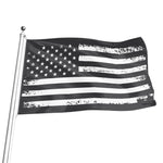 Grey And White American Flag Print Flag