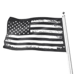 Grey And White American Flag Print Flag