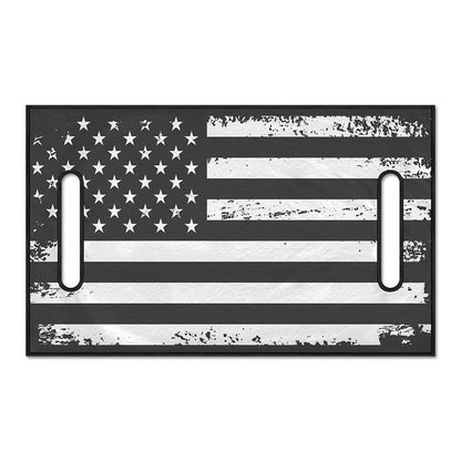 Grey And White American Flag Print Golf Cart Seat Cover