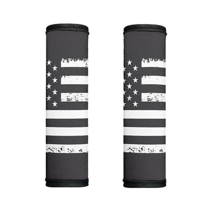 Grey And White American Flag Print Handle Covers