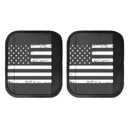Grey And White American Flag Print Handle Covers