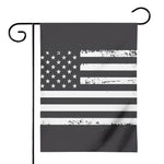 Grey And White American Flag Print House Flag