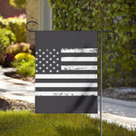 Grey And White American Flag Print House Flag