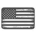 Grey And White American Flag Print Indoor Door Mat