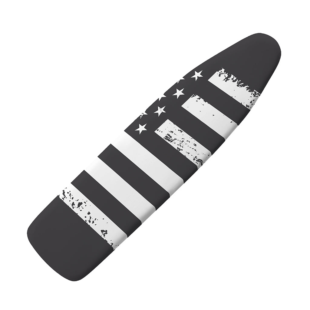 Grey And White American Flag Print Ironing Board Cover