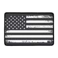 Grey And White American Flag Print Kitchen Mat