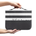 Grey And White American Flag Print Leather Bible Cover