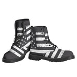 Grey And White American Flag Print Backpack