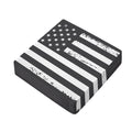 Grey And White American Flag Print Outdoor Seat Cushion Cover