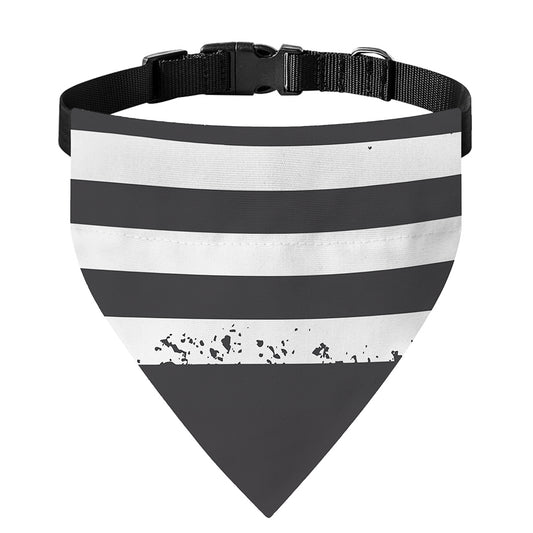 Grey And White American Flag Print Over The Collar Dog Bandana