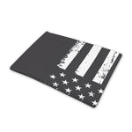 Grey And White American Flag Print Pet Cooling Mat Cover