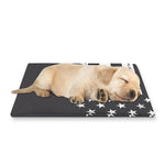 Grey And White American Flag Print Pet Cooling Mat Cover