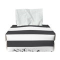 Grey And White American Flag Print Rectangle Tissue Box Cover