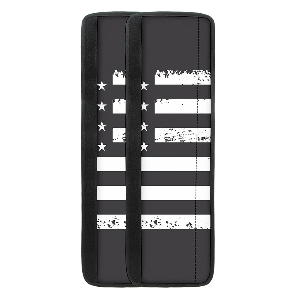 Grey And White American Flag Print Refrigerator Handle Covers