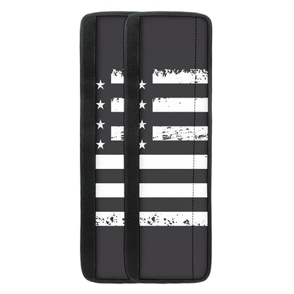 Grey And White American Flag Print Refrigerator Handle Covers