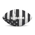 Grey And White American Flag Print Rugby Ball