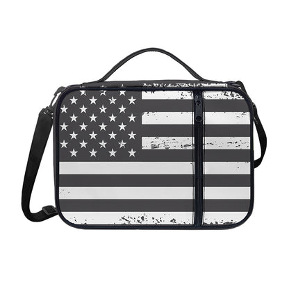 Grey And White American Flag Print Shoulder Strap Bible Bag