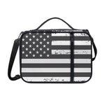 Grey And White American Flag Print Shoulder Strap Bible Bag