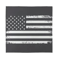 Grey And White American Flag Print Silk Bandana