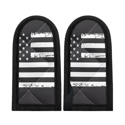 Grey And White American Flag Print Skillet Handle Cover