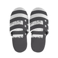 Grey And White American Flag Print Slippers