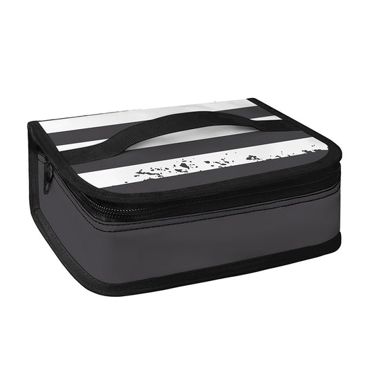 Grey And White American Flag Print Small Lunch Bag