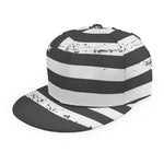 Grey And White American Flag Print Snapback Cap