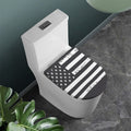 Grey And White American Flag Print Toilet Lid Cover