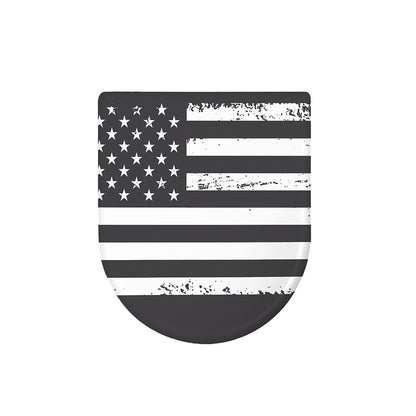 Grey And White American Flag Print Toilet Lid Cover