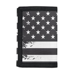 Grey And White American Flag Print Trifold Wallet