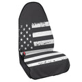 Grey And White American Flag Print Waterproof Car Seat Cover