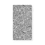 Grey And White Aztec Pattern Print Baby Crib Sheet
