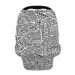 Grey And White Aztec Pattern Print Baby Seat Cover