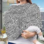 Grey And White Aztec Pattern Print Baby Seat Cover