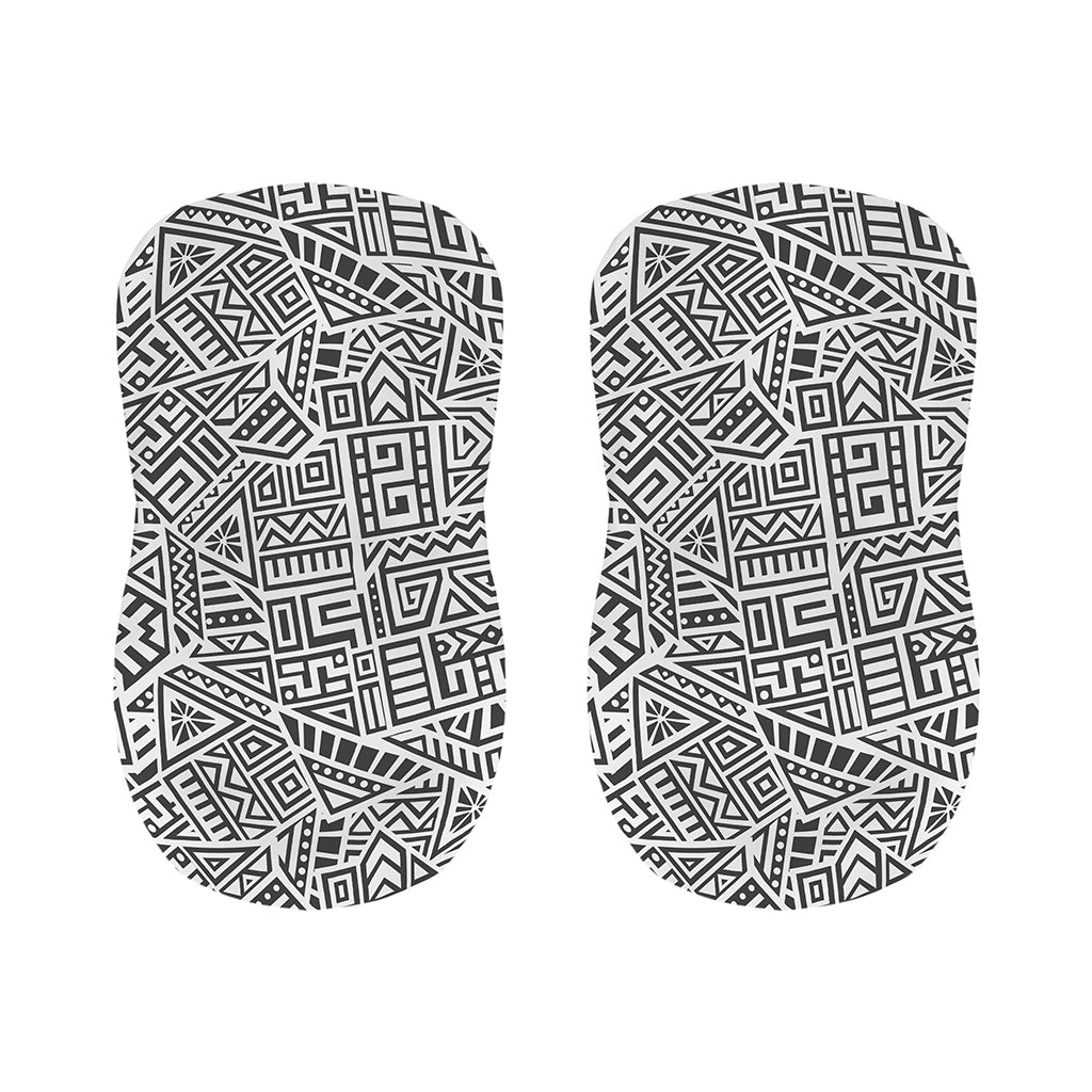 Grey And White Aztec Pattern Print Bar Stool Covers