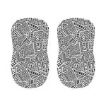 Grey And White Aztec Pattern Print Bar Stool Covers