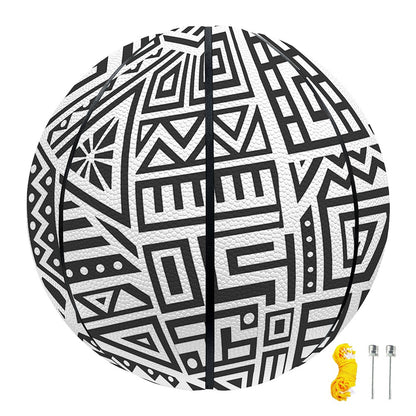 Grey And White Aztec Pattern Print Basketball