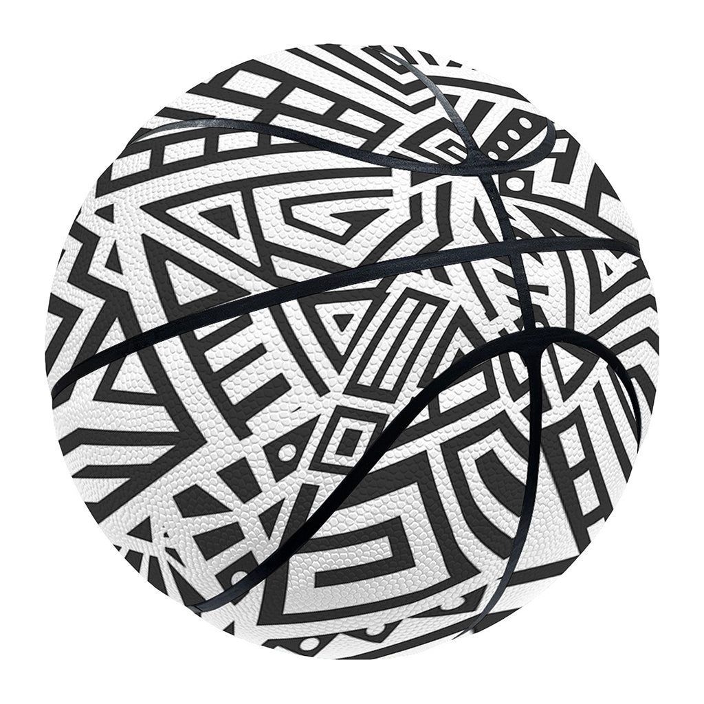 Grey And White Aztec Pattern Print Basketball