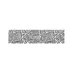 Grey And White Aztec Pattern Print Bed Runner