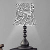 Grey And White Aztec Pattern Print Bell Lamp Shade